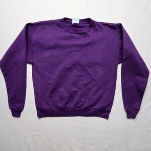 Vintage Purple Sweatshirt Crew Neck Made in USA Mens M 40-42 Fashion Gear
